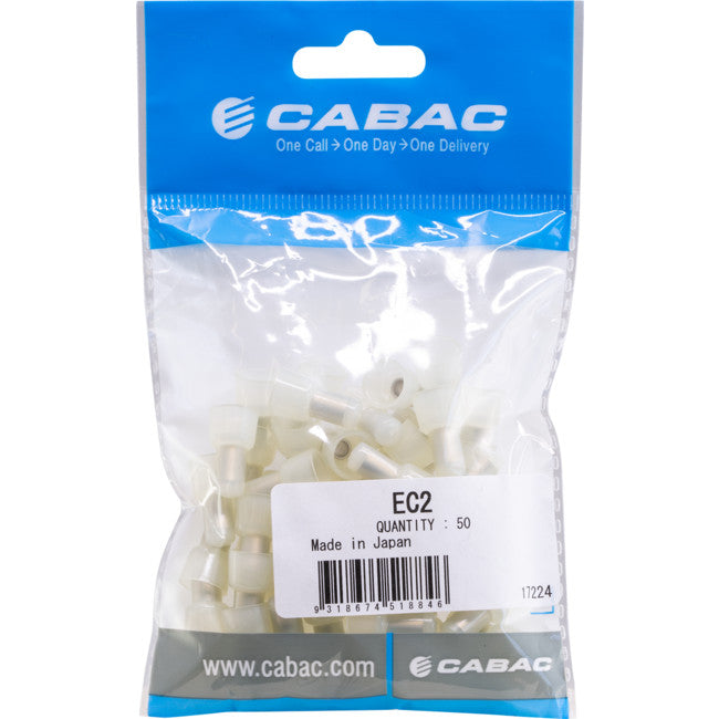 EC2-50 END CONNECTOR 50PK WIRE SIZE 2MM SQUARED EC2-50