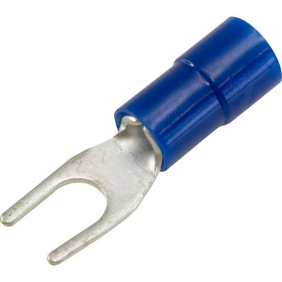 FS2-4-100 FORKED SPADE TERMINAL - BLUE 100PK WIRE RANGE 1-2.5MM SQUAR FS2-4-100