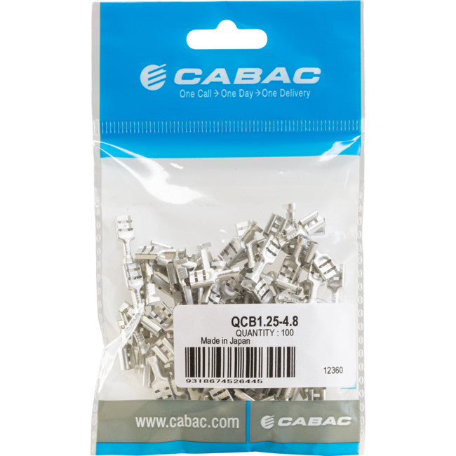 QCB1.25-4.8-100 UNINSULATED QUICK CONNECTS BRASS 100PK QCB1.25-4.8-100