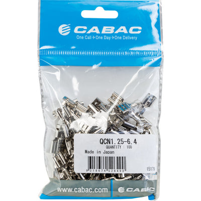 QCN1.25-6.4-100 NICKEL PLATED QUICK CONNECTS 100PK QCN1.25-6.4-100