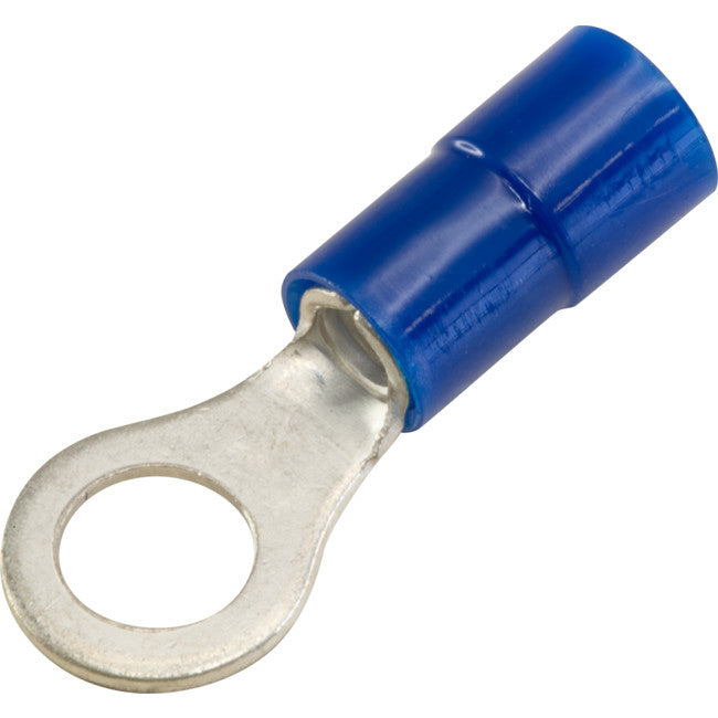 RT2-5-100 RING TERMINALS BLUE 5MM STUD 100PK WIRE RANGE 1-2.5MM SQUAR RT2-5-100