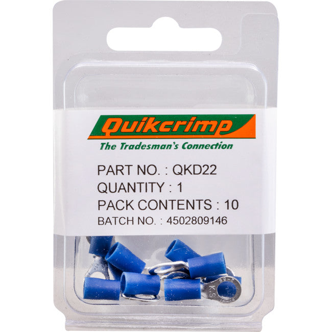 QKD22 RT2-5 / 10PK RING TERMINAL QUIKCRIMP QUIKCRIMP QKD22