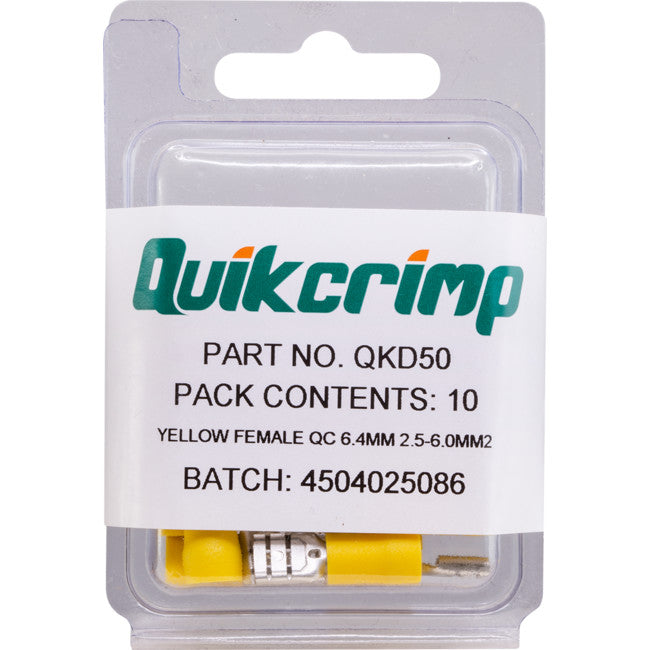QKD50 QC6-6.4 / 10PK QUICK CONNECT QUIKCRIMP QUIKCRIMP QKD50