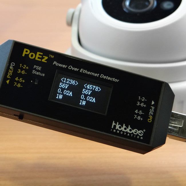 POEZ 256318K POE DETECTOR TESTER KIT VOLTAGE CURRENT MONITOR HOBBES