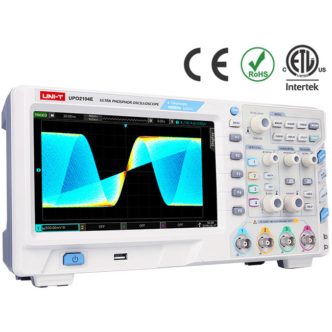 UPO2104E ULTRA PHOSPHOR OSCILLOSCOPE 100MHZ 4CH 8" TFT 56Mpts UNI-T UPO2104E