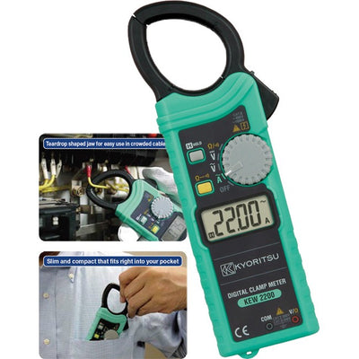 2200 - ULTRA SLIM CLAMP MULTIMETER - 1000AMP AC KYORITSU - KYORITSU