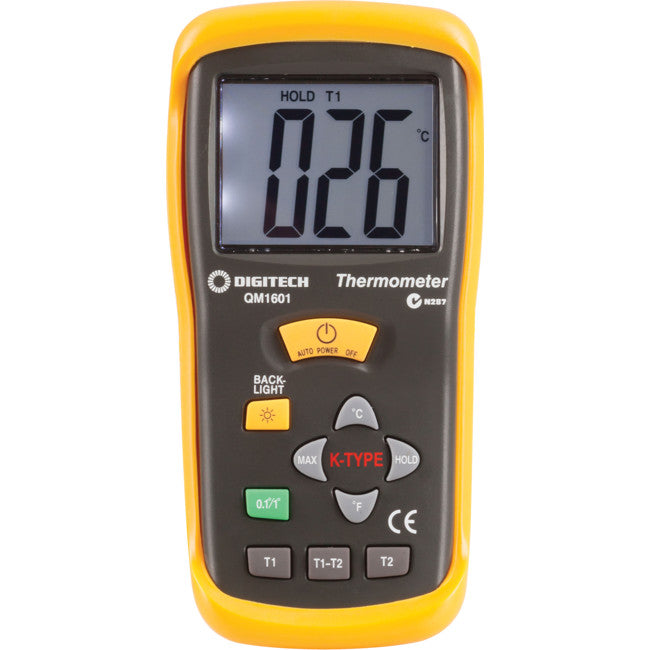 QM1601 2 CHANNEL TEMPERATURE METER DIGITAL THERMOMETER DIGITECH QM1601