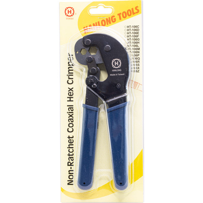 HT106M RG59 RG6 RG11 HEX CRIMP TOOL NON-RATCHET TYPE 229MM HANLONG HT-106M