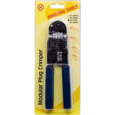 HT210C - MODULAR CRIMPING TOOL - 7.5" 190MM 8P8C RJ45 - HANLONG