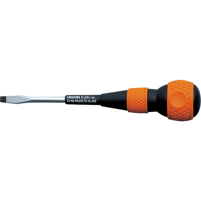 D331/100 SLOTTED SCREWDRIVER BALL SHAPED HANDLE HOZAN D-331-100
