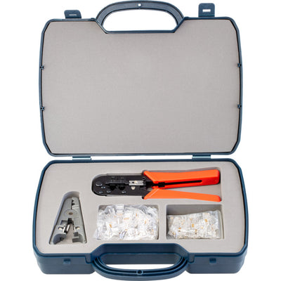 HT2568A - MODULAR CRIMPING TOOL KIT - CRIMPER STRIPPER AND PLUGS - HANLONG