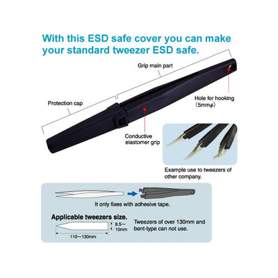 P845 ESD SAFE TWEEZER COVER HOZAN P-845