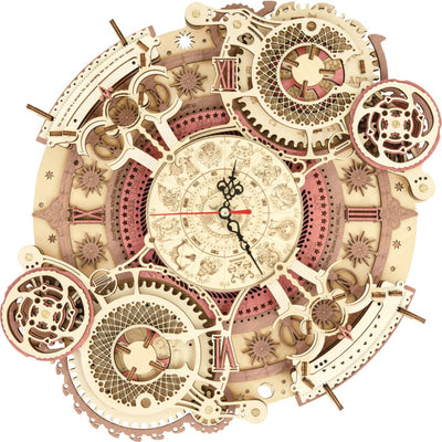 KJ9050 ZODIAC WALL CLOCK KIT WOODEN CONSTRUCTION 53805420