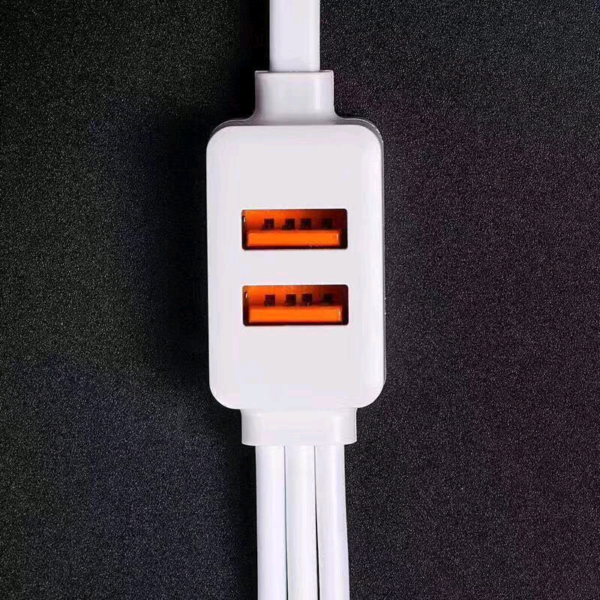 5 in 1 Multi Charging Cable for iPhone Type C Micro 2x USB ports 1.2m length