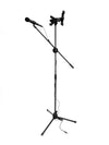 5 in 1 Karaoke Pack - Microphone + Mic Stand + 2 in 1 Tablet/Phone Holder + Clip + Cable Karaoke Combo