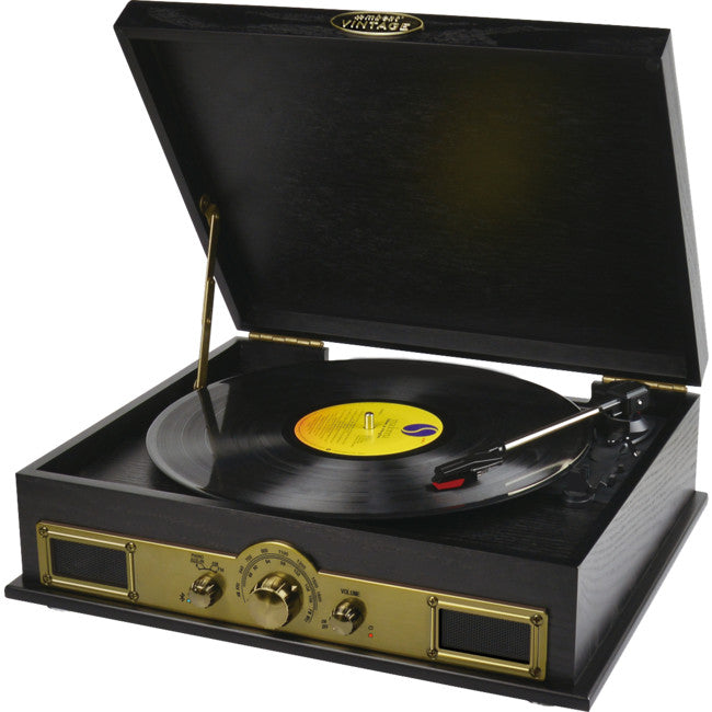 USBTR98 VINTAGE USB TURNTABLE RECORDER BLUETOOTH SPK AM FM RADIO MBEAT MB-USBTR98