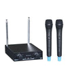 Wireless Microphone System 2 Channel Cordless Handheld 50m Mic Karaoke DJ Vocal