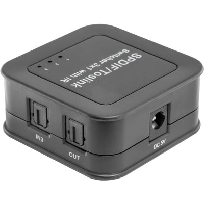 PRO1376 TOSLINK DIGITAL AUDIO SWITCH 3 IN 1 OUT WITH REMOTE CONTROL PRO2 A-1376