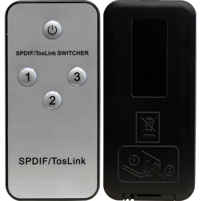 PRO1376 TOSLINK DIGITAL AUDIO SWITCH 3 IN 1 OUT WITH REMOTE CONTROL PRO2 A-1376