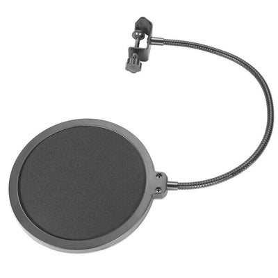 Microphone Pop Filter Mic Wind Screen Mask Shield for Recording Studio Double Layer