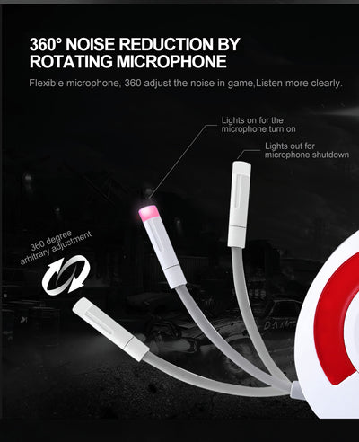 USB Gaming Headset Stereo Surround PC Computer Headphone Mic LED Speed Controls