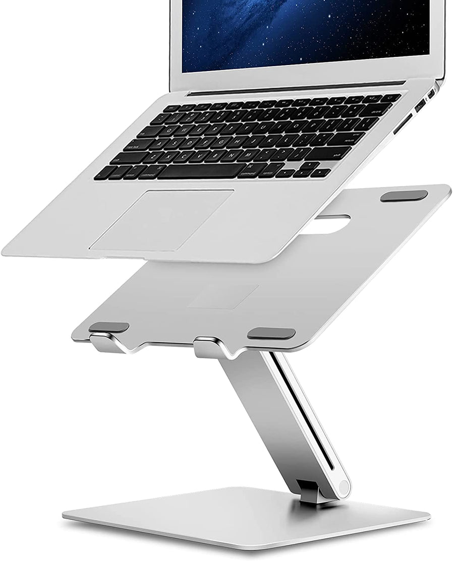 DL Foldable Laptop Stand Riser Ergonomic Desk Mount Aluminum Alloy Height & Tilt Adjustable Compatible with 10-17Notebook MacBook Max Load 8kg