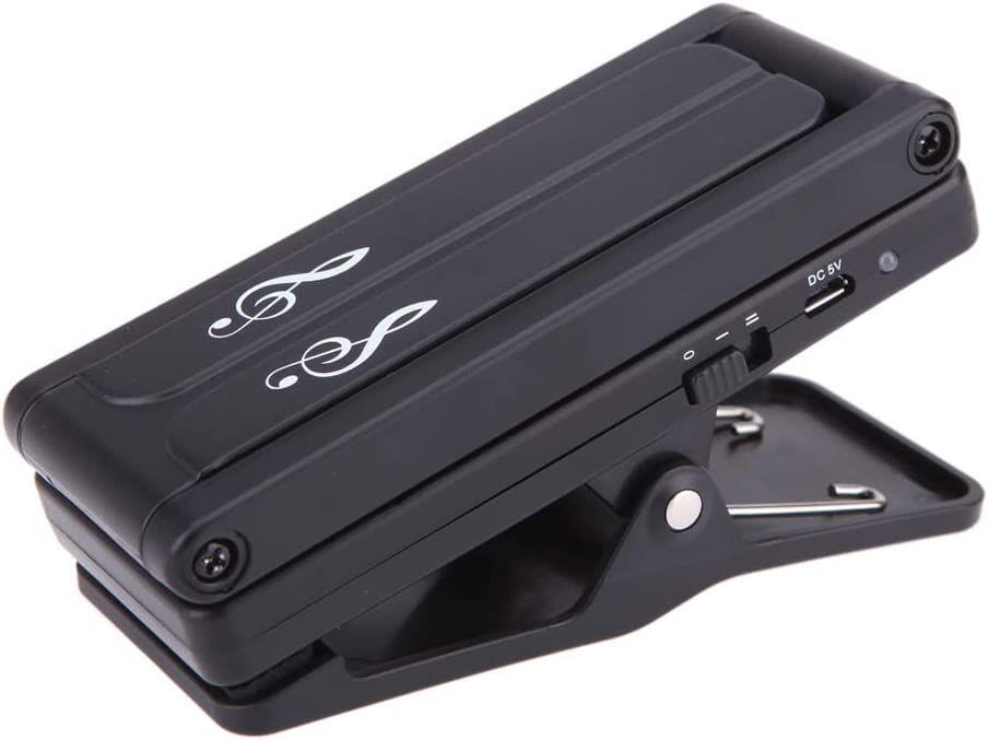 Aroma AL-1 LED Clip On Sheet Music Stand Light Rechargeable Foldable Book Reading Lamp