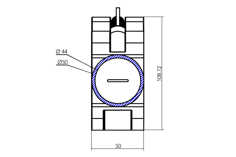 Event Lighting BOOMARM105 - 0.5m Boom Arm Pole with Single Pipe Clamp