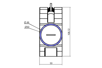 Event Lighting BOOMARM105 - 0.5m Boom Arm Pole with Single Pipe Clamp