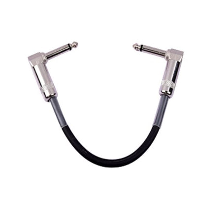 Premium 20cm Guitar Effect Pedal Patch Cables 5 Colours Right Angle 1/4" TS 6.35mm