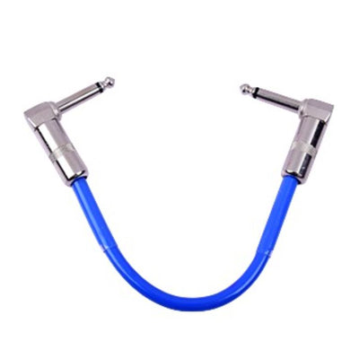 Premium 20cm Guitar Effect Pedal Patch Cables 5 Colours Right Angle 1/4" TS 6.35mm