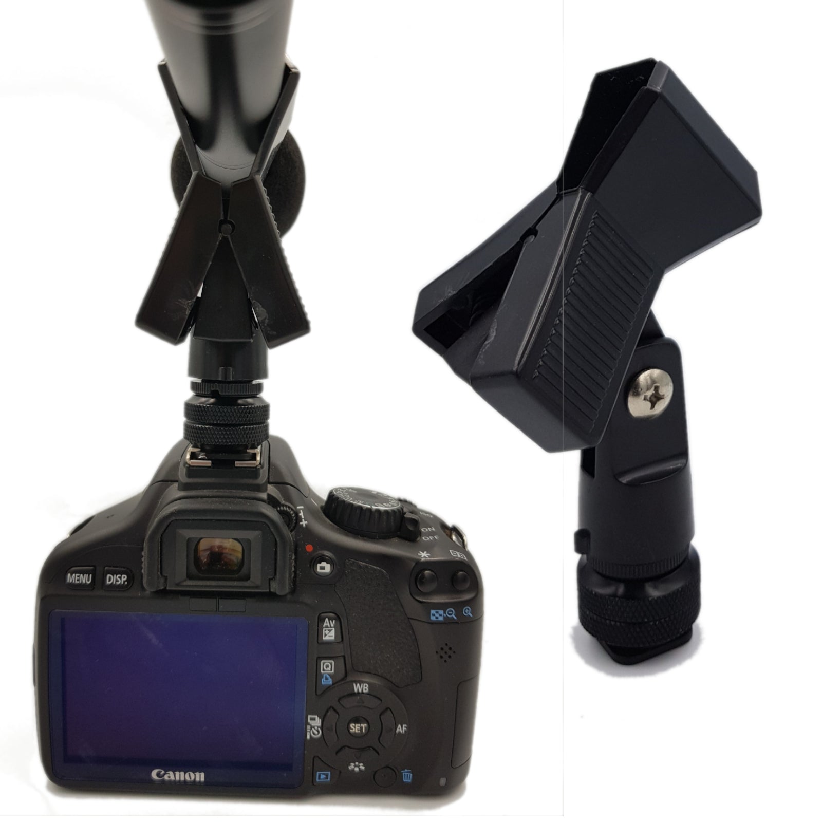 Universal Camera Hot Shoe Mic Mount Microphone Clip for DSLR Camera Video