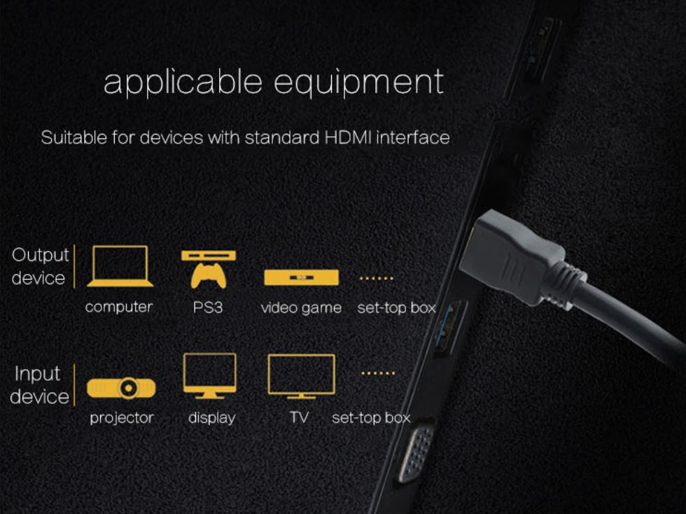 Premium HDMI Cable 1m V2.0 Ultra HD 4K 2160p 3D High Speed with Ethernet HEC ARC