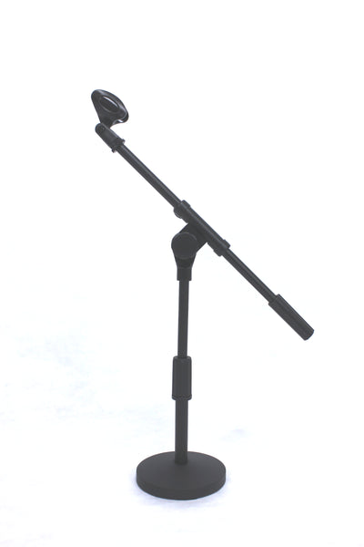 Desktop Short Microphone Mic Stand Heavy Base Adjustable Height