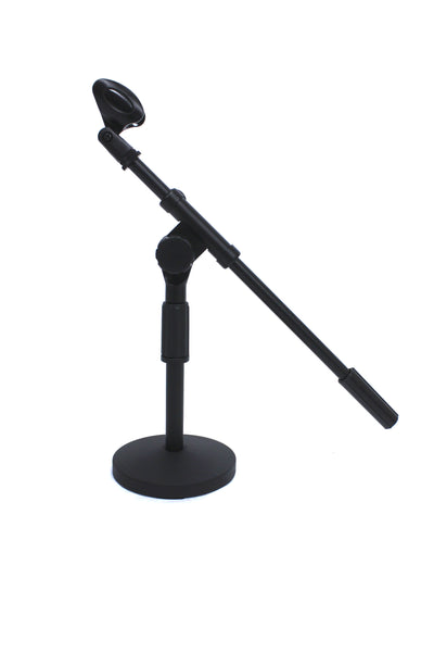 Desktop Short Microphone Mic Stand Heavy Base Adjustable Height