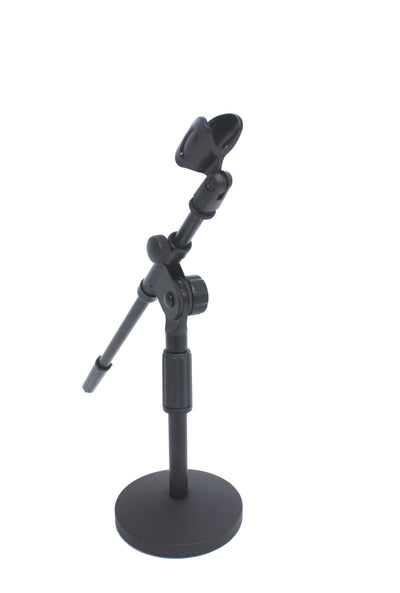 Desktop Short Microphone Mic Stand Heavy Base Adjustable Height