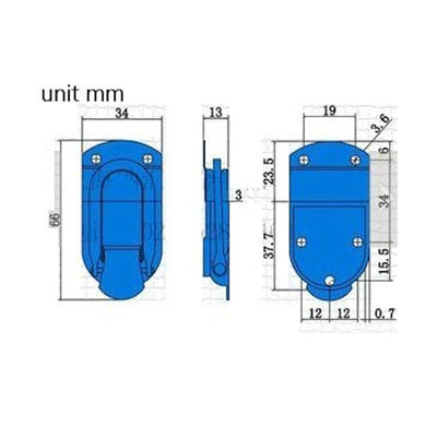 Drawbolt Latch with Key Lock Road Flight Case Hardware Surface-Mount Toggle Catch Hasp