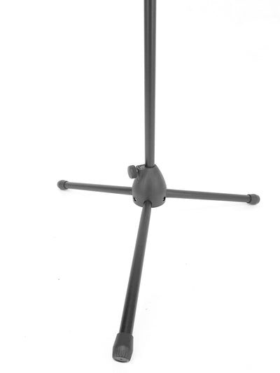 Dual Microphone Telescopic Boom Mic Stand Adjustable Holder Tripod + Two Clip