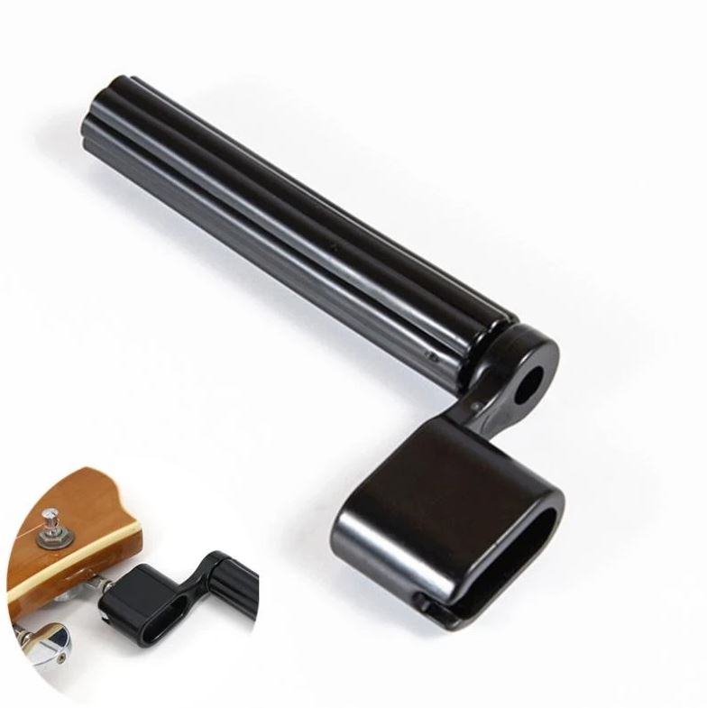 Rapid Acoustic Electric Guitar Quick String Winder Peg Bridge Pin Tool BLACK