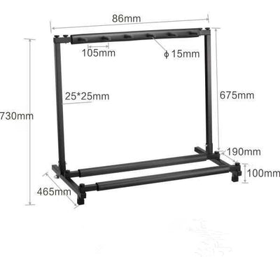 5 Guitar Stand Multiple Five Instrument Display Rack Folding Padded Organizer Electric Or Acoustic