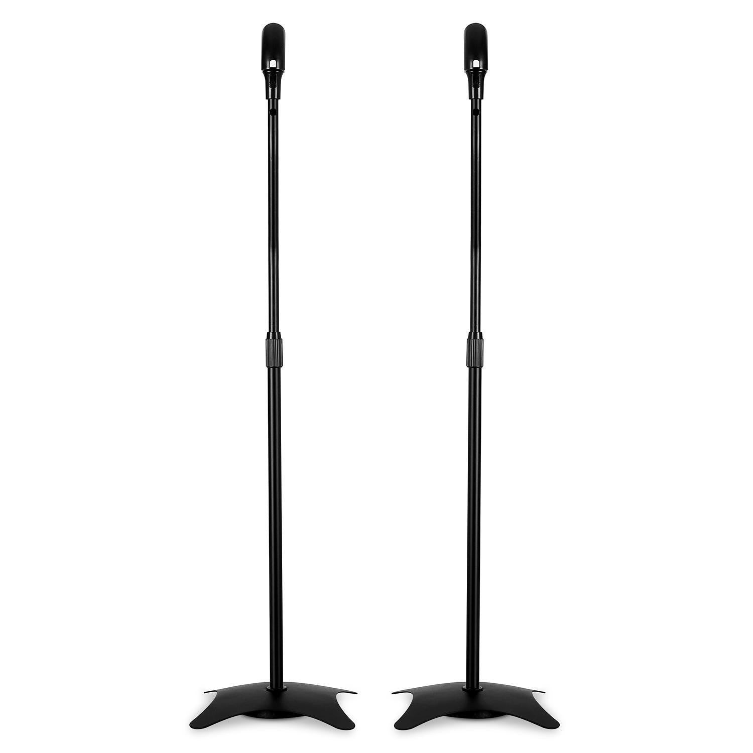 Pair Of Home Theatre Satellite Speaker Stands Black for Surround Sound