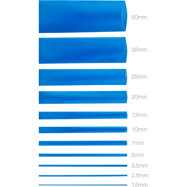 HS10BLU 10MMX1.2M HEAT SHRINK - BLUE HSBL135 KHUS-225-9-BL-L