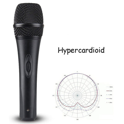 Dynamic Microphone + Mic Cables With Switch & Metal Mesh Vocal Karaoke