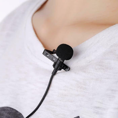Microphone Lapel Lavalier to Lightning or Type-C USB Suits Apple iPhone Samsung or Android