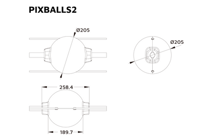 Event Lighting PIXBALLS2 - IP65 RGB Festoon Lighting System