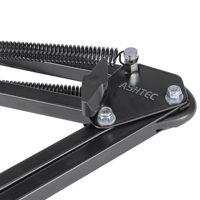 ASHTEC Table Studio Condenser Microphone Stand with inline Mic 3M XLR Cable lead