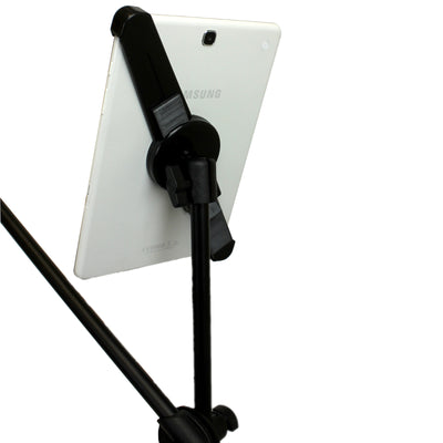 Microphone Stand with Tablet and Phone Mount Holder Attachment Combo + Optional Microphone