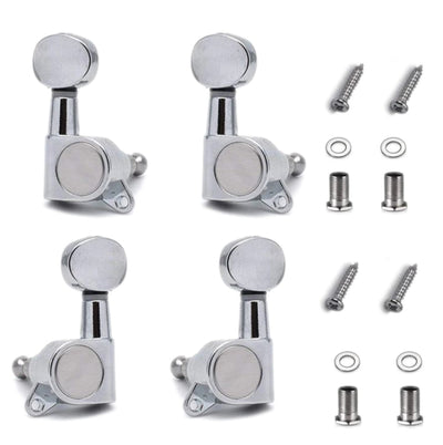 Ukulele Tuning Pegs Parts Uke Chromed Mini Sealed Machine Head Complete set of 4