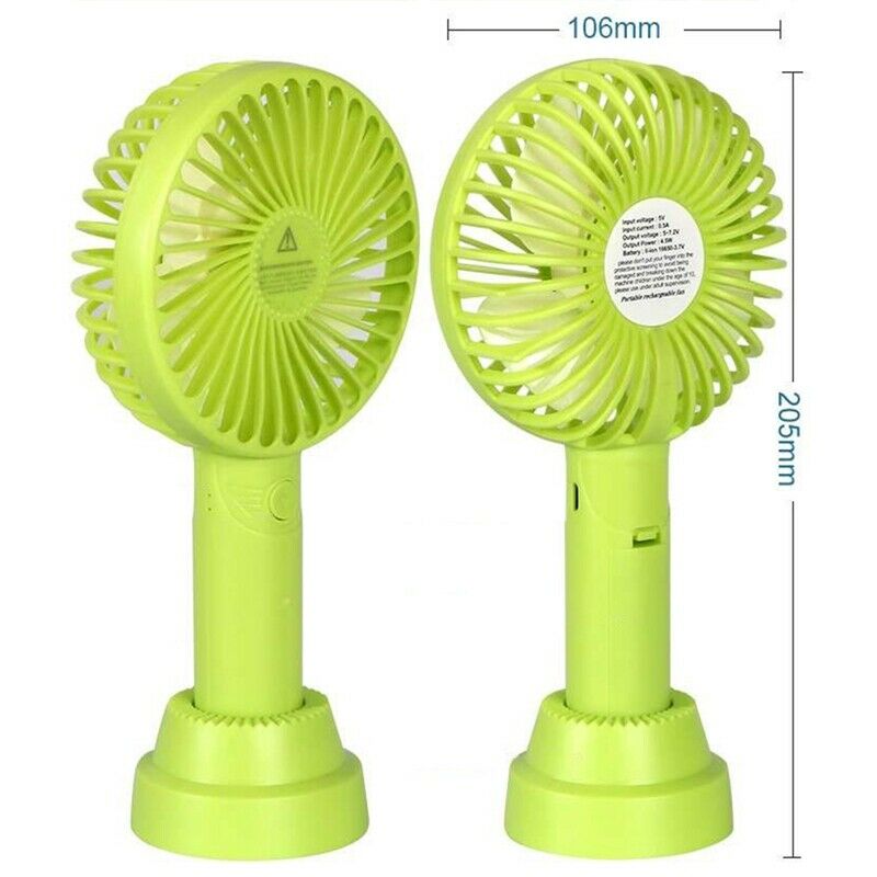 Portable Handheld USB Rechargeable Fan Device Desktop Air Cooler Outdoor Travel Car Home Office