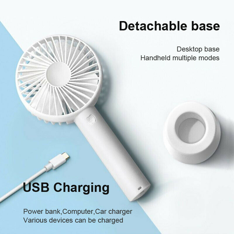 Portable Handheld USB Rechargeable Fan Device Desktop Air Cooler Outdoor Travel Car Home Office
